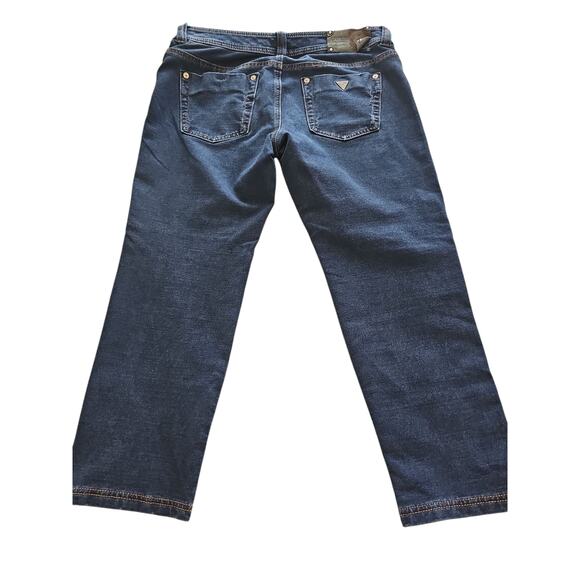 Vintage Guess Capri Pants Womens 29 Y2K Mid Low Rise Blue Wash Denim - Picture 4 of 9